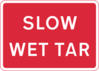 Wet Tar Warning Clip Art